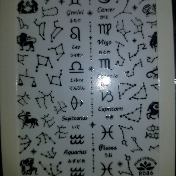 Nails stickers gold,silver,white and black